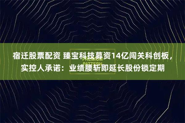 宿迁股票配资 臻宝科技募资14亿闯关科创板,实控人承诺:业绩腰斩即延长股份锁定期